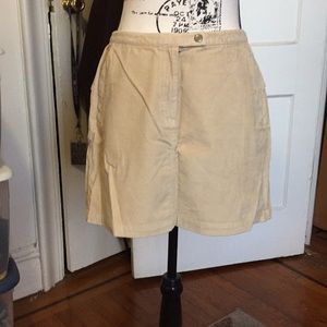 EUC The Limited beige corduroy mini skirt